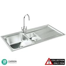 Image of Carron Phoenix Rapid 150 1.5 Bowl Stainless Steel Brushed Inset Sink & Waste