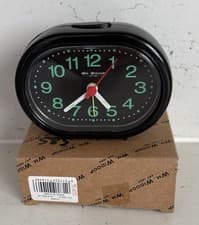 Image of Widdop Alarm Clock Oval Beep Function Black