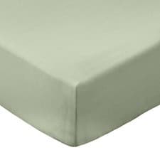 Image of Bianca 200TC Cotton Percale Extra Deep Fitted Sheet Or Pillowcases Sage Green