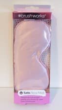 Image of Brushworks Pink Satin Elasticated Soft Sleep Mask Eye Mask BNIB