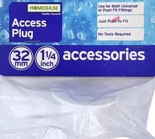 Image of 32mm 1.1/4" ACCESS PLUG Flanged Waste System Termination HOMEBASE Push Fit