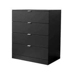 Image of Modern White Chest of Drawers Tall Wide 4 Drawer Bedroom Furniture Cabinet