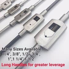 Image of Adjustable Tap Wrench Straight Handle Tap Wrench Holder Threading Tool Tap & Die
