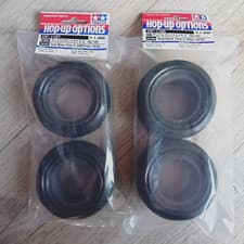 Image of Tamiya 54187 + 54188 Dual Block Tires Tyres C (Front 62/25 + Rear 62/35) OP-1187
