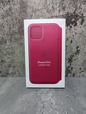 Image of Genuine NEW Apple Leather Case Folio for iPhone 11 Pro - Raspberry - MY1K2ZM/A