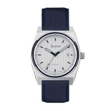 Image of Accurist Origin 41mm Mens Round Silver Analogue Watch with Navy Strap