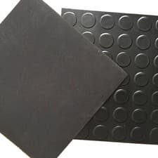 Image of 3MM Heavy Duty Rubber Flooring Matting Black Mat Anti Slip COIN penny 1.5M Wide