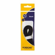 Image of KORBOND 6mm x 3m BLACK Flat Woven Sewing Elastic Polyester Durable Repair 110374