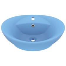 Image of Luxury Basin Overflow Oval Ceramic Bathroom Vanity Sink Multi Colours vidaXL