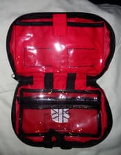 Image of First Aid Case Sport HSE 3 Compartments with windows Red UK Seller Last Few