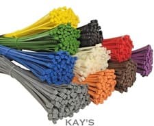 Image of 100Pk. CABLE TIES ZIP TIE RED BLUE YELLOW GREEN BLACK WHITE PURPLE BROWN ORANGE