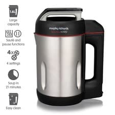 Image of Morphy Richards Soup Maker 1.6L 1000W Sauté Stainless Steel