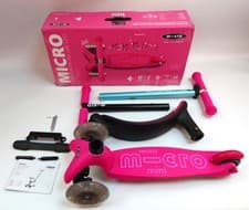 Image of Micro Mini2Grow Deluxe LED 4-in-1 Push Scooter MMD361 1-6 Years Pink Custom