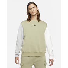Image of Mens Nike NSW Crew Sweatshirt Khaki Size Medium Standard Fit
