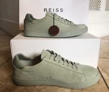 Image of REISS Clae Bradley Sneakers Light Green Lace Up Trainers UK 7 41 RRP £125 BNIB