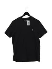 Image of Jack Wills Men's T-Shirt L Black 100% Cotton Basic