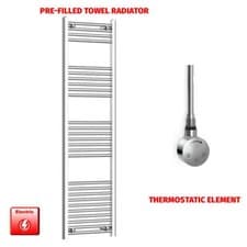 Image of 450 mm Wide Chrome Electric Heated Towel Rail Radiator Designer Bathroom Warmer