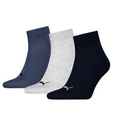 Image of PUMA Sports Ankle Trainer Socks Unisex Quarters (3 Pair Packs) Everyday Comfort