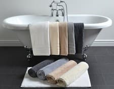 Image of Heavyweight Bath Mat Non Slip 50 x 80cm 100% Cotton Deep Pile Soft & Absorbent