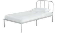 Image of Freja Single Metal Bed Frame - Silver