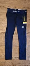 Image of NEW With Tags Women's Skins Compression Series 1 7/8 Tights Navy Blue Size Small