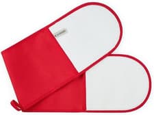 Image of Le Creuset 4-Layered Textile Double Oven Gloves, Stain Resistant, Red, 950010006