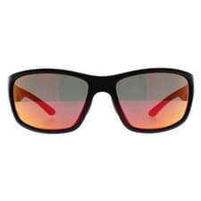 Image of Smith Sunglasses Journey 003 UZ Matte Black Red Multilayer Mirror