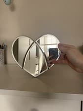 Image of Love Heart Shaped Mirrored Wall Hanging Decoration Perfect Condition