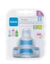Image of MAM Teats Size 2 | 2 Pack | Slow Flow | Fits All MAM Bottles | Made from Skinsof