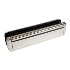 Image of Stainless Steel Letter Box 12" Inch Sprung Plate Set 42/80 UPVC Door Coastline