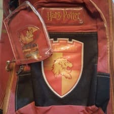 Image of Vintage Harry Potter Gryffindor Maroon Backpack. Plus 2 HP Collector Stones.
