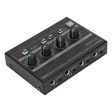 Image of US AMP‑14II 4 Channel Headphone Amplifier Compact 4 Way Stereo Headphone Amp OU
