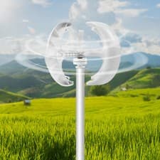Image of Vertical Lantern Wind Turbine Generator 5 Blades Charger Controller 600W 12V KIT