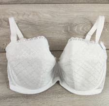 Image of NEW Boux Avenue White Alarna Full Support Balconette Bra Underwear UK 32G