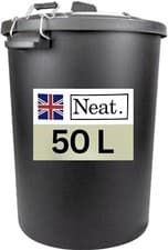 Image of 50L Dustbin Plastic Heavy Duty Storage Home Kitchen Garden Rubbish Waste Bin -UK