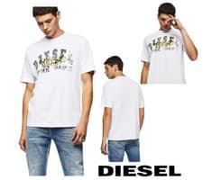 Image of Diesel Men's T-Shirt Short Sleeve 100% Cotton T-Shirt T-Just-B25 Top Brand New