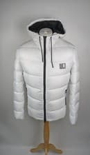 Image of HUGO Balin 2241 Mens Puffer Jacket - White size uk medium hooded warm winter NEW