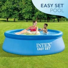 Image of Intex 8ft x 30in Easy Set Large Outdoor Swimming Paddling Pool Garden - 28110