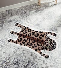 Image of Leopard Print Bath Mat