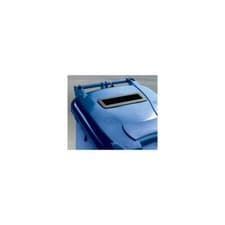Image of 377891 , Confidential Waste Wheelie Bin 140 Litre with Slot and Lid Lock Blue