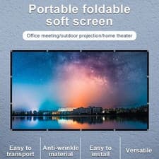 Image of 150 Inch Projector Screen 16:9 HD 4K Foldable Portable Double Sided Projectio BY