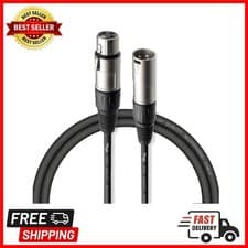 Image of High-Quality 1M Black XLR to XLR Cable - Compliant Audio Connection