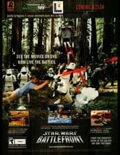 Image of Star Wars Battlefront Magazine Print Ad PS2 Xbox PC Gaming LucasArts 2004