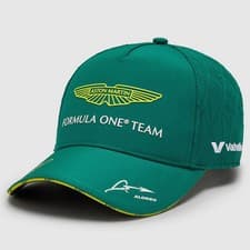 Image of Aston Martin F1 Fernando Alonso #14 2024 Green Snap Back Drivers Cap