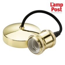 Image of ML 8271PB 6" E27 Screw Vintage Ceiling Pendant Light Set - Polished Brass