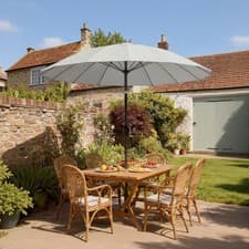 Image of 2 m Shanghai Garden Parasol Umbrella with 16 Fibreglass Ribs, Crank