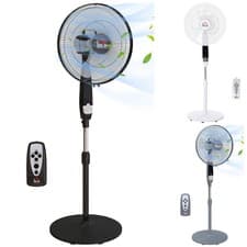 Image of 16" Pedestal Stand Fan with 3 Speeds Oscillation Cooling Fan Remote