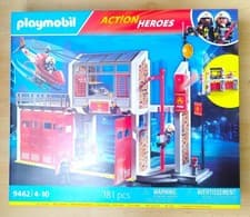 Image of Playmobil City Action Fire Station Kids Toy Playset Roleplay Firefighter 9462