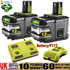 Image of 12Ah 8Ah 6.0Ah Battery 18V For Ryobi One+ P108 Li-Ion RB18L50 RB18L40 / Charger