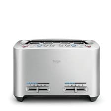 Image of Sage The Smart Toast 4-Slice Toaster BTA845 Wide Slots Brushed Aluminium,